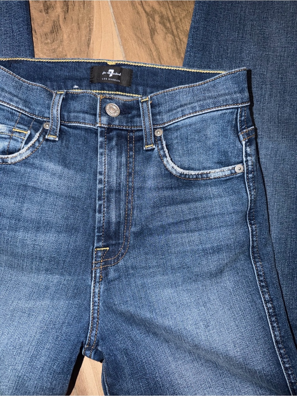 7 For All Mankind women Medium Blue Slim Straight Jeans